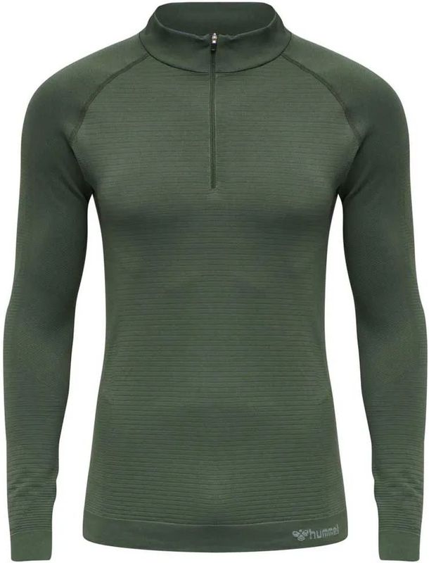 Hummel - hmlSTROKE SEAMLESS HALF ZIP - Sweatshirt - Rekbare Stof - Antibacterieel