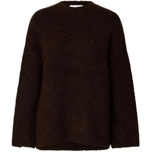 Selected - Gabriella - Gebreide Trui - Oversized Pasvorm - Ronde Hals - Lange Mouwen