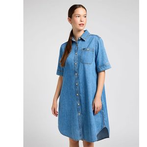 Lee All Purpose A Line Long Sleeve Dress Blauw M Vrouw