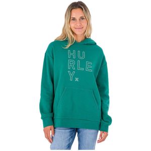 Hurley Os Outline Text Hoodie Groen XS Vrouw