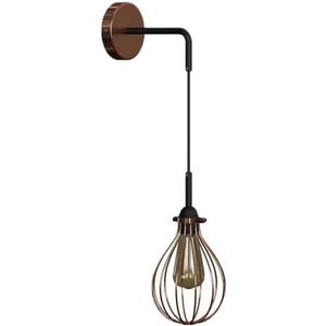 Creative Cables Metal Industrial Drop Wall Lamp Zwart