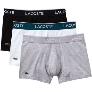 Boxershort Lacoste Men Casual Zwart / Wit / Gevlamd Grijs 