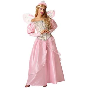 Kostuum - Fairy Godmother - Roze - 100% Polyester - Inclusief Vleugels