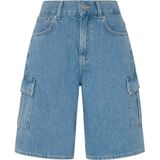 Pepe Jeans - PL801136 - Korte Relaxte Werker - Blauw - Casual - Katoen - Duurzaam