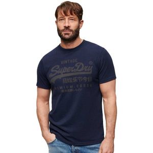 Superdry Classic Vintage Logo Heritage Short Sleeve T-shirt Blauw S Man