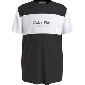 Calvin Klein Jeans Color Block Short Sleeve T-shirt Zwart 10 Years Jongen