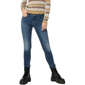 Jdy New Carola Life Regular Skinny Straight Jeans Blauw 27 / 32 Vrouw