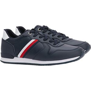 Tommy Hilfiger Iconic Runner Leather Trainers Blauw EU 42 Man