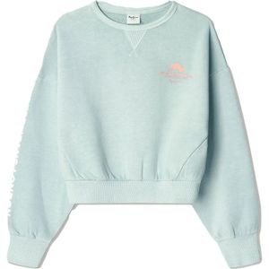 Pepe Jeans - PG581350 Mila - Sweatshirt - Turquoise - Casual - 100% Duurzaam Katoen