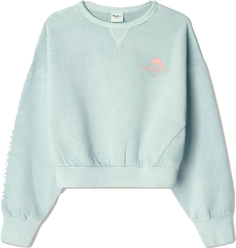 Pepe Jeans - PG581350 Mila - Sweatshirt - Turquoise - Casual - 100% Duurzaam Katoen