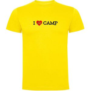 Kruskis I Love Camp Short Sleeve T-shirt Geel 2XL Man