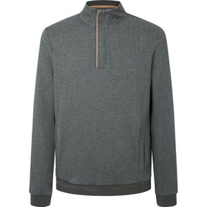 Hackett Herringbone Sweatshirt Met Halve Rits