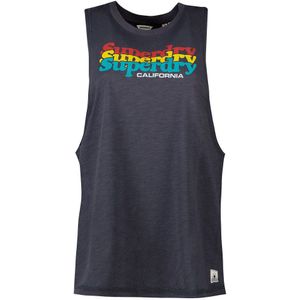 Superdry Vintage Cali Stripe Sleeveless T-shirt Grijs XL Vrouw