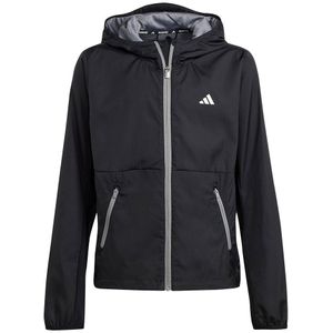 Adidas Windbreaker Jacket Zwart 15-16 Years Jongen