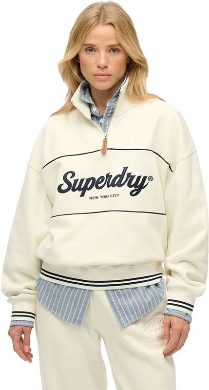 Superdry - Country Club - Sweatshirt - Marine - Halve Rits