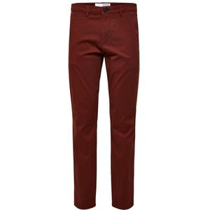 Selected New Miles Slim Fit Chino Pants Rood 33 / 34 Man