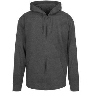 BUILD YOUR BRAND - Basic Full Zip Sweatshirt - Grijs - Katoen