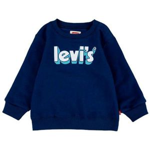 Levi´s ® Kids Poster Logo Crewneck Sweatshirt Blauw 3 Months