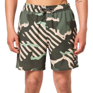 Oakley Apparel Grip Camo Rc Swimming Shorts 18´´ Groen XS Man