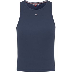 Tommy Jeans Essential Rib Sleeveless T-shirt Blauw XS Vrouw