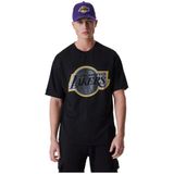 New Era - T-shirt - Los Angeles Lakers OS Outline Mesh - 95% Katoen - Teamlogo