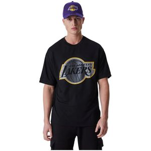 New Era - T-shirt - Los Angeles Lakers OS Outline Mesh - 95% Katoen - Teamlogo