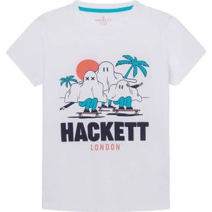 Hackett London - HK500921 - T-shirt - Wit - Katoen - Korte Mouwen