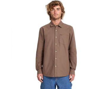 Volcom - VEECO OXFORD - Overhemd - Bruin - Lange Mouw