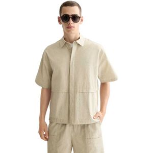 Scotch & Soda Washed Layered Overhemd Met Korte Mouwen