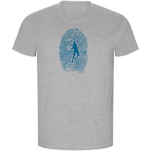 Kruskis Tennis Fingerprint Eco Short Sleeve T-shirt Grijs XL Man