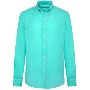 Hackett Garment Dye Linen Bs Overhemd Met Lange Mouwen