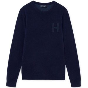 Hackett Tweed Trim Crew Neck Sweater Blauw S Man