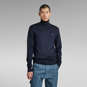 G-star Premium Core Turtle Neck Sweater Blauw M Man
