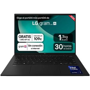 LG Gram 14Z90T - Laptop - Zwart - 32 GB RAM - 1 TB SSD - Windows 11 Pro