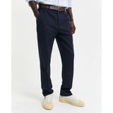 Gantvoor mannen. 1505338 Club Slim Fit Marine Broek (50), Casual, Feest, Klassiek, Polyester, Marineblauw