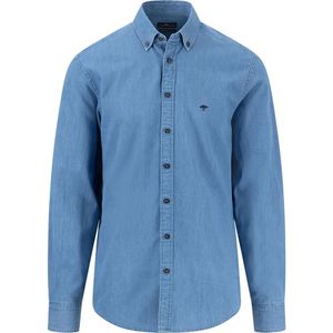 Fynch Hatton Denim Shirt Overhemd Met Lange Mouwen