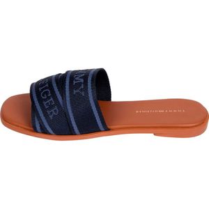 Tommy Hilfiger - Webbingslippers - Donkerblauw - Synthetisch - Blokhak