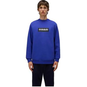 Napapijri - B-Box Logo Crew - Sweatshirt - Blauw - Relaxed Fit