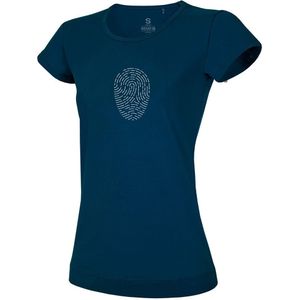 Ocun Fingerprint Short Sleeve T-shirt Blauw M Vrouw