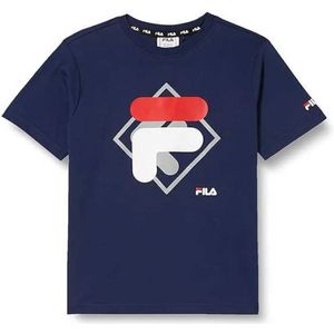 T-Shirt met Korte Mouwen voor kinderen Fila FAT0340 50001 Marineblauw