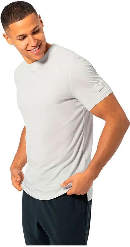 super.natural - M CASUAL RIB BIO J TEE - T-shirt - Zwart - Merinowol