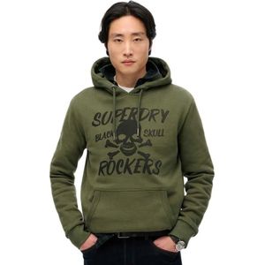 Superdry - Black Skull Hoodie - Zwart - Sweater