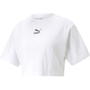 Puma Select Dare To Cropped Rela Short Sleeve T-shirt Wit M Vrouw