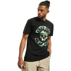 Thug Life B. Skull Camo Short Sleeve T-shirt Zwart 4XL Man