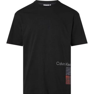 Calvin Klein Photo Side Print Short Sleeve T-shirt Zwart S Man