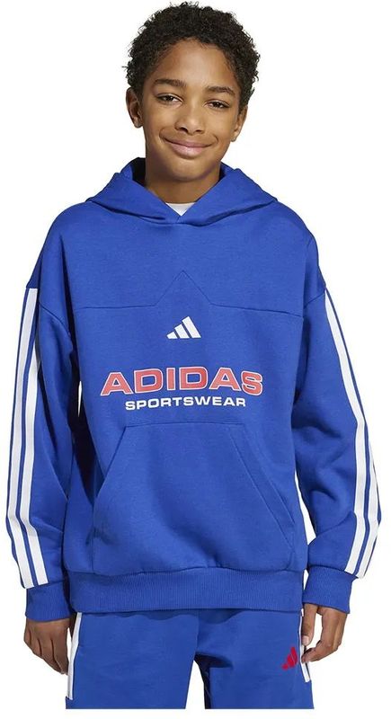 adidas - Hoodie - Fleece - Zwart - Losvallend - Capuchon