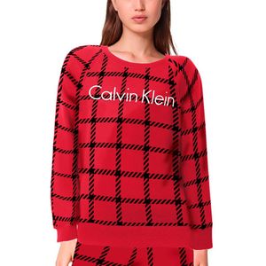 Calvin Klein Underwear Long Sleeve Nightshirt Pyjama Rood L Vrouw