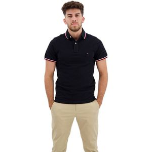 Tommy Hilfiger Core Tipped Slim Short Sleeve Polo Zwart XL Man
