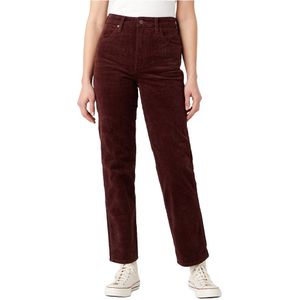Wrangler 112342837 Mom Straight Fit Pants Rood 31 / 32 Vrouw