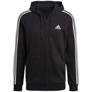 Adidas Essentials French Terry 3 Stripes Full Zip Sweatshirt Zwart M / Regular Man